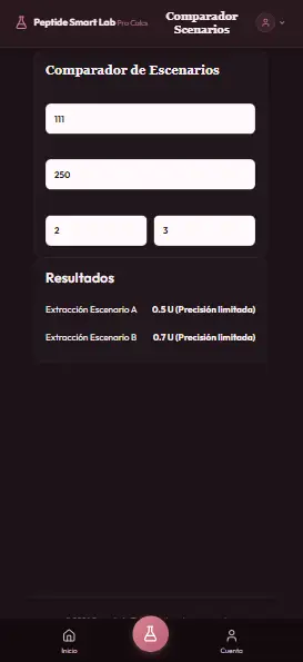 Comparador A B en Calculator Pro
