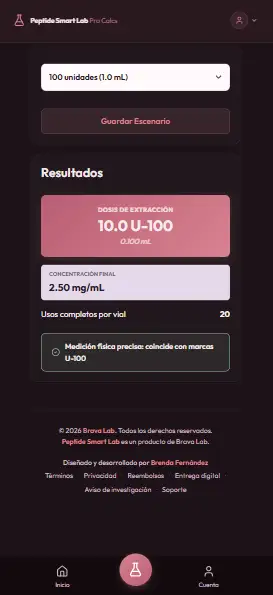 Reconstitución de vial en Calculator Pro
